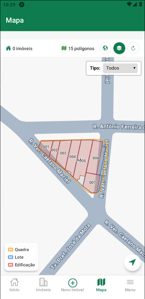 Aplicativo - Georreferenciamento